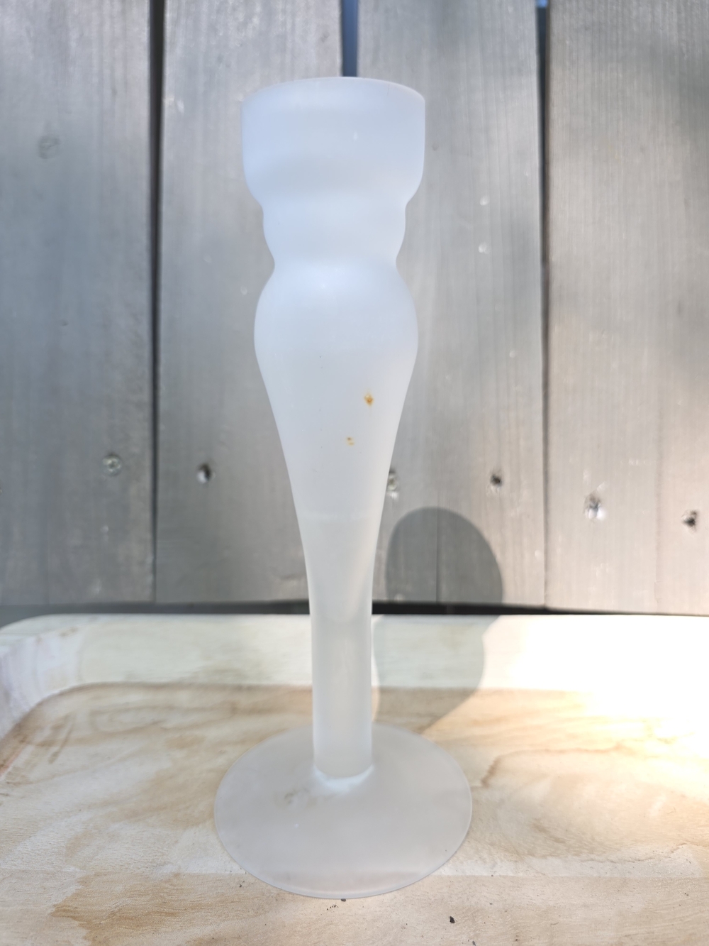 Vintage Pfaltzgraff Frosted Glass Fairy Lamp Base